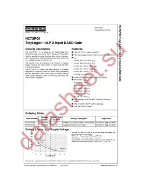 NC7SP00P5X datasheet  